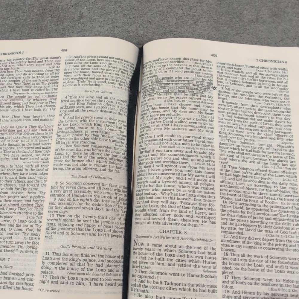 Thomas Nelson NASB The Open Bible Edition Black Leather Red Letter 947 Vintage - Picture 8 of 12